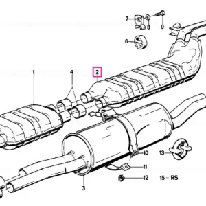 Centre muffler - BMW Retur gratuit