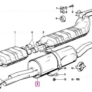 Rear silencer - BMW Retur ușor