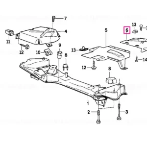 Doar azi Heat resistant plate rear left - BMW