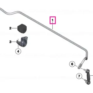 Stabilizer, rear D=14MM - BMW Ofertă exclusivă