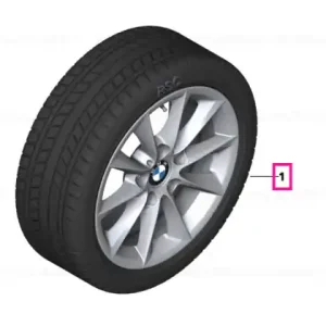 Roată completă de iarnă - V-Spoke 411 cu anvelopa Continental Winter Contact TS830P SSR - 205/55R16 91H - BMW Seria 1/2 F20/F21/F22/F23 Chilipir