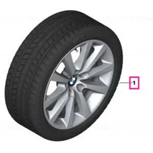 Expediere rapidă Wheel w/tyre,winter,light alloy RDC LC 245/45R18 100V - BMW