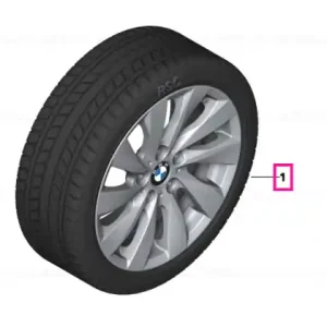 Roată completă de iarnă - Turbine Spoke 381 cu anvelopa Dunlop SP Winter Sport 3D ROF - 225/45R17 91H - BMW Seria 1/2 F20/F21/F22/F23 Reducere specială