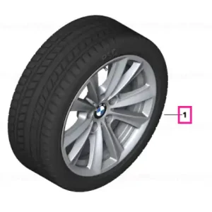 Calitate înaltă Wheel w/tyre,winter,light alloy RDC LC 225/55R17 97H - BMW