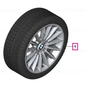 Wheel w/tyre,winter,light alloy RDC LC 245/45R18 100V - BMW Livrare expres