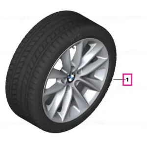 Roată completă de iarnă - V-Spoke 307 cu anvelopa Dunlop SP Winter Sport 3D ROF - 245/50R18 100H - BMW X3/X4 F25/F26 Comandă acum