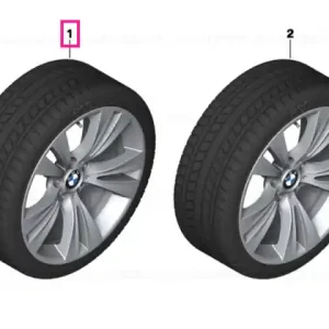 Roată completă de iarnă - Double Spoke 309 cu anvelopa Dunlop SP Winter Sport 3D ROF - 245/45R19 102V XL - BMW X3/X4 F25/F26 Reducere extra