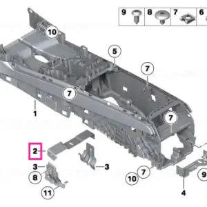 Bază consolă centrală față - BMW Livrare gratuită