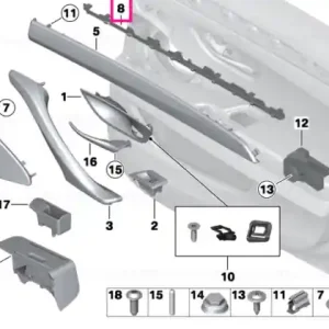 Cumpără online Suport fibră optică stânga - BMW