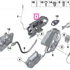 Carrier, outside door handle, left - BMW Transport gratuit