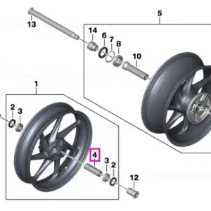 Mai ieftin Bucsa distantier (D=25.5 L=105) - BMW Motorrad K63, K66, K67, K69, K83, K84, KA1, KA2, KM3, KM9