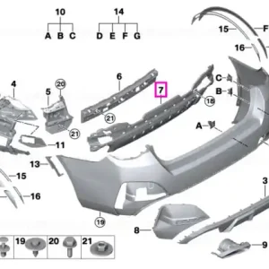 Retur ușor Adaptor suport bara spate - BMW Seria 4 G26