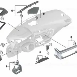 Ornament tablă bord șofer SCHWARZ - BMW Livrare gratuită