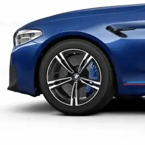 Roată completă de iarnă - M Double Spoke 705M (bright turned) cu anvelopa Michelin Pilot Alpin 5 - 265/40R19 102V XL - BMW M5/M8 F90/F91/F92/F93 - punte față Preferatul clienților