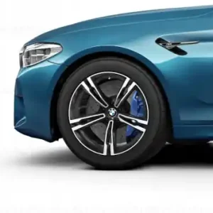Roată completă de iarnă - M Double Spoke 705M (bright turned) cu anvelopa Michelin Pilot Alpin 5 - 285/40R19 107V XL - BMW M5/M8 F90/F91/F92/F93 - punte spate Preferatul clienților