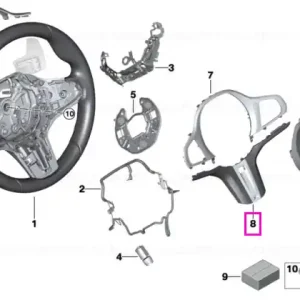 Capac inferior ornamental volan - BMW Seria 2 G87 M2, Seria 3 G20 G21 G80 G81 M3, Seria 4 G22 G82 G83 M4, i4 G26 Promoție