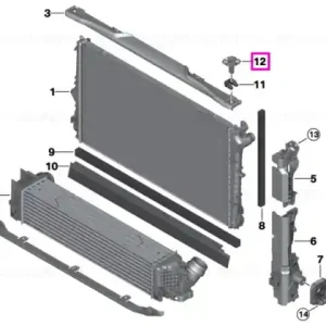 Calitate înaltă Element de fixare radiator - BMW Seria 1 F70, Seria 2 F74 F78 U06, X1L U12, X1 U11, X2 U10 - Mini Cabrio F67, Countryman U25, F65, F66