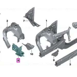 Calitate înaltă Conector lateral dreapta, prindere motor/sustinere caroserie - BMW X3 G01 G08 G45 G48 F97 M, X4 G02 F98 M