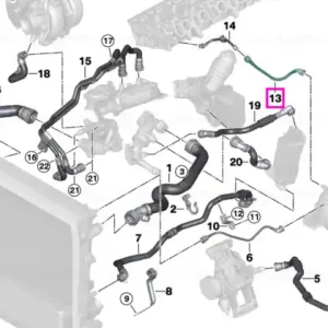 Conducta lichid racire, chiulasa - BMW X5 G05, X6 G06, X7 G07 - tip motor B57 Ieftin