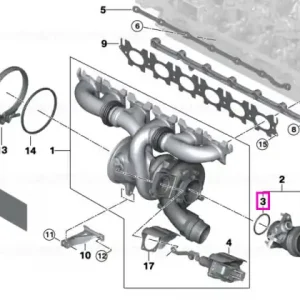 Garnitura turbocompresor, 52x4mm - BMW Seria 2 G42, Seria 3 G20 G21, Seria 4 G22 G23 G26, X3 G01, X4 G02, Z4 G29 Reducere de preț