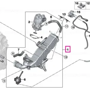 Racitor gaze EGR cu valva inclusa - BMW X3 F25, X4 F26, X5 F15 - Tip motor B47 Preț redus