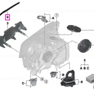 Disponibil imediat Garnitura superioara far dreapta - BMW Seria 7 G11 G12