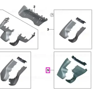 Set capace ornamentale baza oglinda retrovizoare - BMW Seria 4 G22 G23 G26 G82 G83 M4, Seria 8 G14 G15 G16 F91 F92 F93 M8, i4 G26 Popular