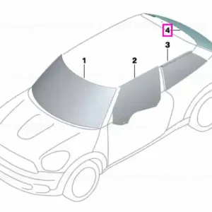Luneta originala, SSG (Sun Protection Glazing) - Mini Paceman R61 Retur gratuit