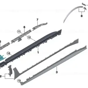 Reduceri Grila aerisire prag dreapta, negru lucios - BMW Seria 4 G26, i4 G26