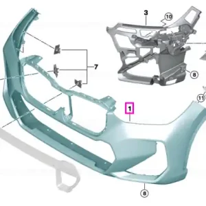 Bara protectie fata, primerizata, M, PDC/PMA - BMW X1L U12, X1 U11 Plată sigură