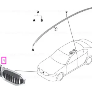 Cel mai vândut Grila ornamentala frontala, ICAM - BMW Seria 3 G20 G21
