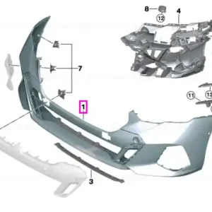 Livrare rapidă Bara protectie fata, primerizata, M Sport, PDC - BMW Seria 5 G60 G61