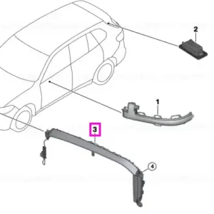 Calitate înaltă Modul lumina grila frontala, stanga – BMW X5 G05