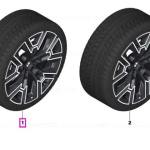 Roată completă de iarnă - M Aerodynamic wheel 939M (bright turned) cu anvelopa Nokian Tyres HKPL R5 - 245/40R20 99T XL - BMW Seria 5 G60/G61 - punte față Plată sigură
