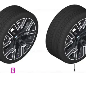 Promoție Roată completă de iarnă - M Aerodynamic wheel 939M (bright turned) cu anvelopa Nokian Tyres HKPL 10 - 245/40R20 99T XL - BMW Seria 5 G60/G61 - punte față