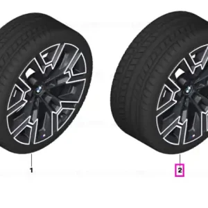 Roată completă de iarnă - M Aerodynamic wheel 939M (bright turned) cu anvelopa Nokian Tyres HKPL 10 - 275/35R20 102T XL - BMW Seria 5 G60/G61 - punte spate Livrare expres