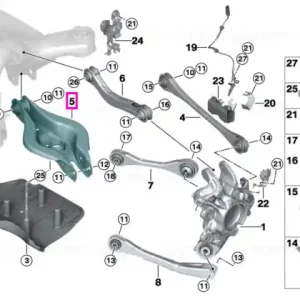 Tirant antiruliu cu bucsa cauciuc - BMW i3 L G28 BEV, i4 G26 Vezi acum