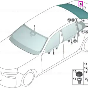 Luneta - BMW Seria 7 G70 - fara protectie solara / fara strat termic Lichidare de stoc