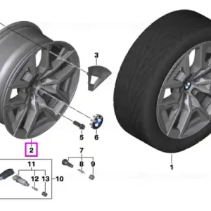 Janta aliaj usor - Aerodinamic Wheel 934 - Gri (Lightning Grey) - 8,5Jx19 ET:29 - BMW Seria 5 G60 G68 Livrare gratuită