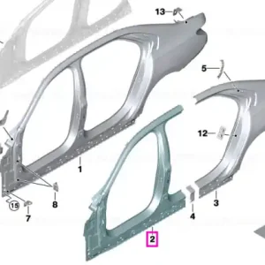 Reducere extra Panou/Stalp A, exterior, dreapta - BMW Seria 7 G70