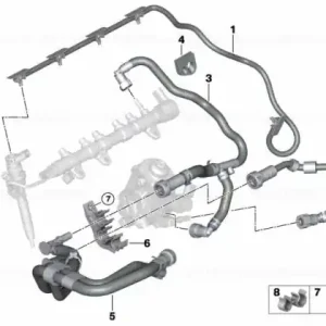 Furtun combustibil cu senzor inclus - BMW Seria 2 G42, Seria 3 G20 G21 G28, Seria 4 G22 G23 G26, Seria 5 G30 G31, Seria 6 G32, X3 G01, X4 G02 Retur gratuit