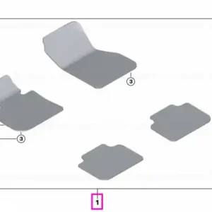 Ultima șansă Set covorase fata/spate, Velur, Gri (grau85) - BMW X2 F39