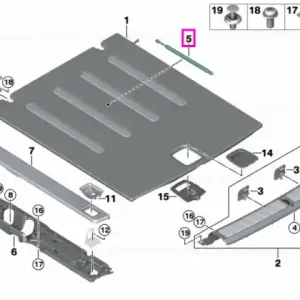 Reducere Amortizor / Telescop actionare panou carpetat podea portbagaj - BMW X6 G06 F96 M