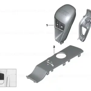 Capac/Ornament piele selector viteze - BMW Seria 2 87 M2, Seria 3 G80 G81 M3, Seria 4 G82 G83 M4, Seria 8 F90 F91 F92 M8, X3 F97 M, X4 F98 M, X5 F95 M, X6 F96 M Cel mai vândut