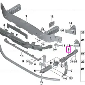 Reducere Element structural absorbtie impact, fata, stanga - BMW X1 U11 U12, X2 U10